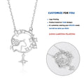 FDXZ-232 Cute Sterling Silver 925 Shiny Flying Unicorn Necklace Women Light Luxury Comfort Star Fairytale Pendant Girls Gift