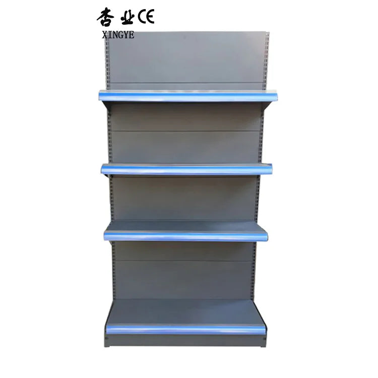 Factory Customized Supermarket Rack Heavy Duty Single-Sided Metal Scaffale in Grey 200x150 Size
