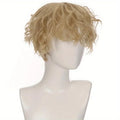 Synthetic Short Curly Hair Wigs for Men Boy Costume Cosplay Party Natural Black Heat Resistant Hair