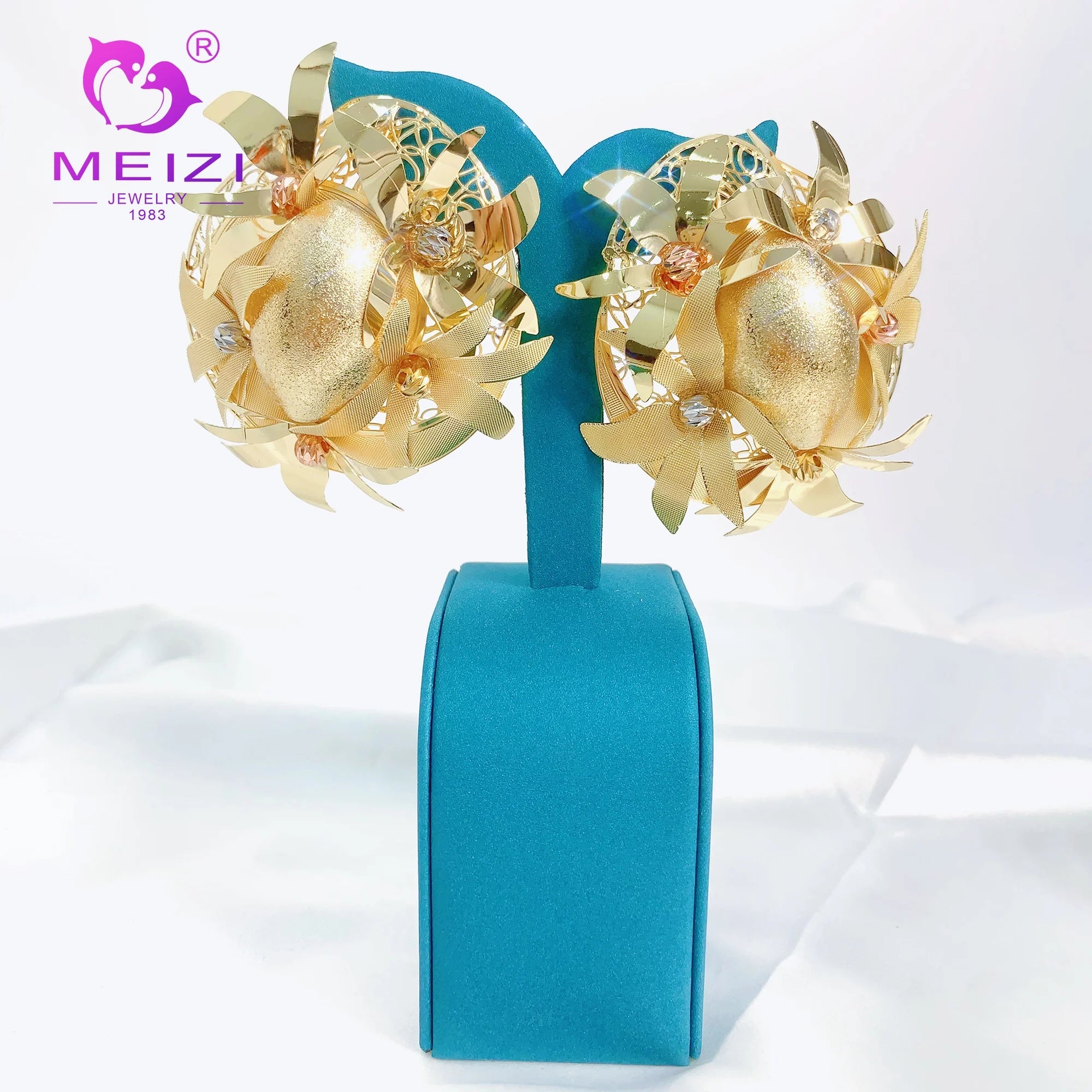 MEIZI JEWELRY Fashion Charms Big Gold Designer Statement Earrings Extra Large Earrings Jewelry Women