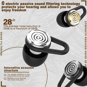 EP004max CE Certified High Fidelity Concert Earplugs Reusable Noise Reduction Earplugs for Music Festivals