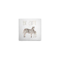 Made In Germany - Home Decor Canvas Picture Zebras - Wall Painting Mural In Beige And Grey - Canvas Picture On Stretcher Frame
