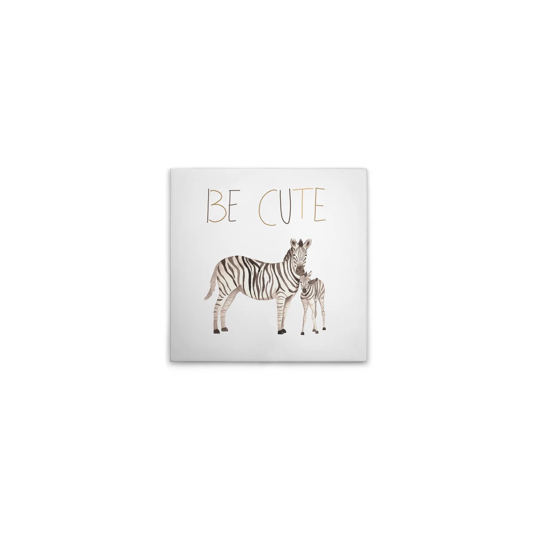 Made In Germany - Home Decor Canvas Picture Zebras - Wall Painting Mural In Beige And Grey - Canvas Picture On Stretcher Frame