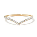 Low MOQ Wholesale Women's Jewelry Creativity Stacking Zircon Eternity v Shape 925 Silver Rhodium Plated Neogothic Style Ring