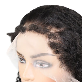 Wholesale Kinky Curly Lace Front Wigs with 4C Kinky Edges 100% Human Hair Pre Plucked Natural Hairline HD Transparent Lace Wig
