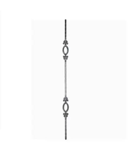 1000x55mm Wrought Iron Articles Hammered Balusters for Gate Fence Railing Handrail Balustrade