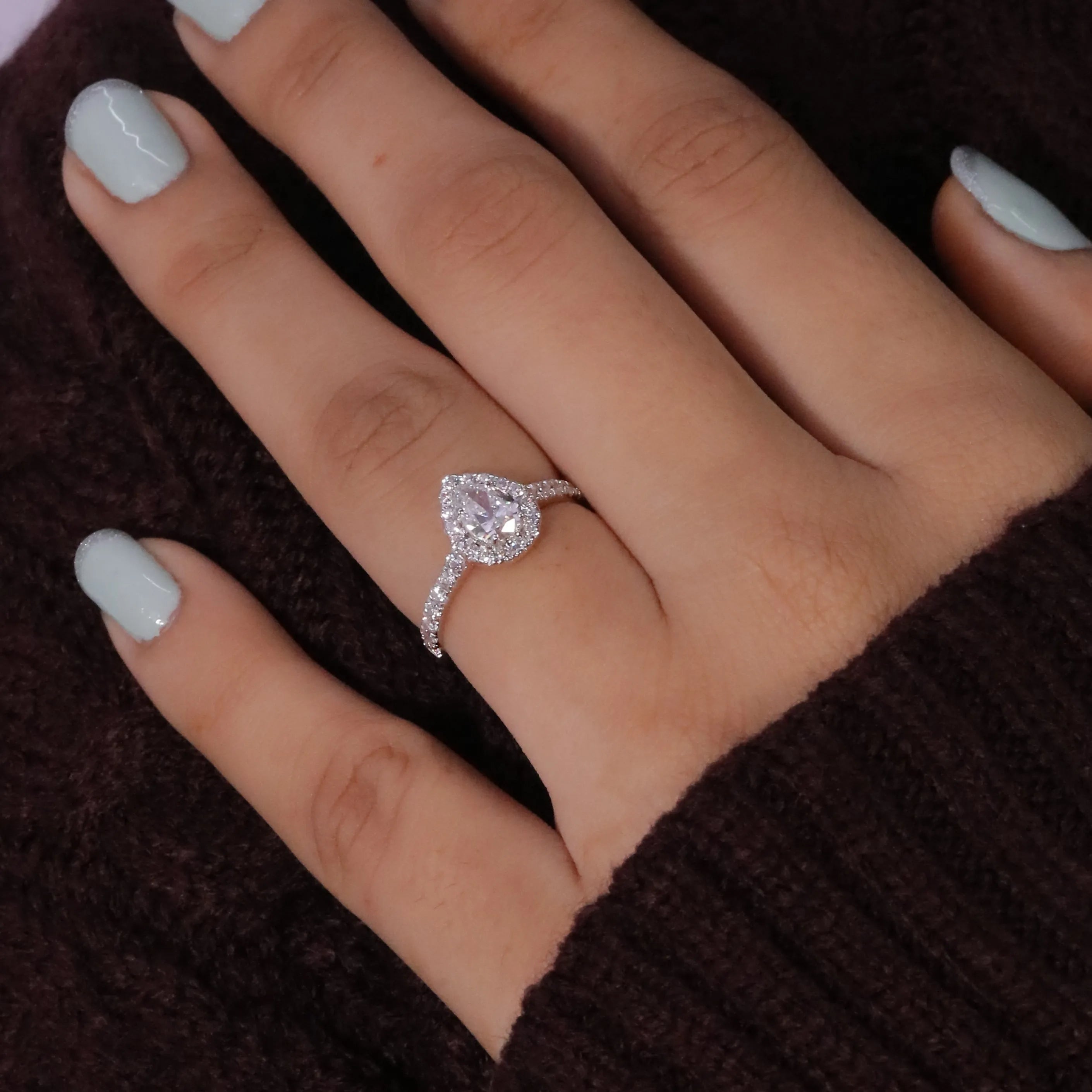 Custom Fine Jewelry Women's Rose Gold Sterling Silver Engagement Wedding Rings 14K Gold Plated ZIRCON IGI Certified Party