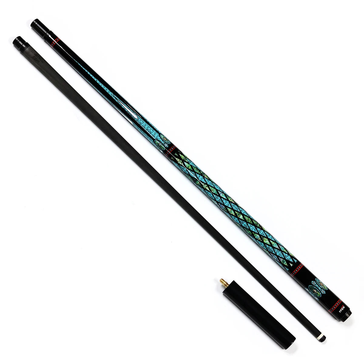 Super Premium Quality Billiard 2 Pieces Carbon Shaft Maple Wood Butt Pool Cue 58" Length with Extension on Sale
