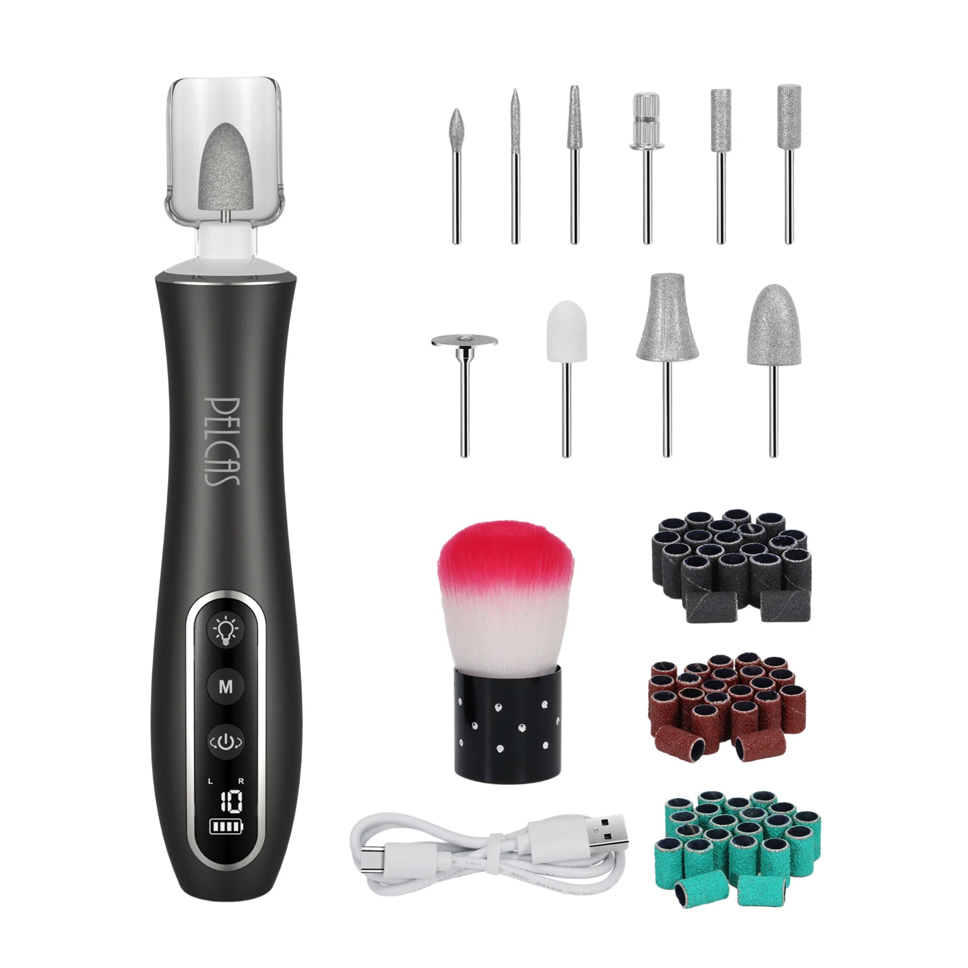 Professional Cordless Nail Drill Machine Nail Trimmer Rechargeable Nail Care Tool for Women Men Travel Home Use
