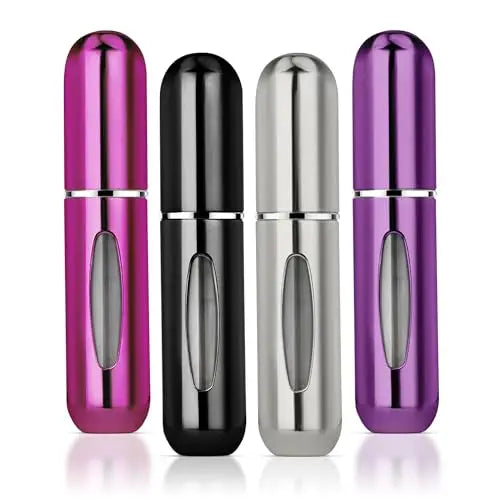 Experience Luxury On-the-Go Travel Size 5ml Mini Reusable Portable Aluminum Perfume Atomizer Spray Bottle for Lotion & Lipstick
