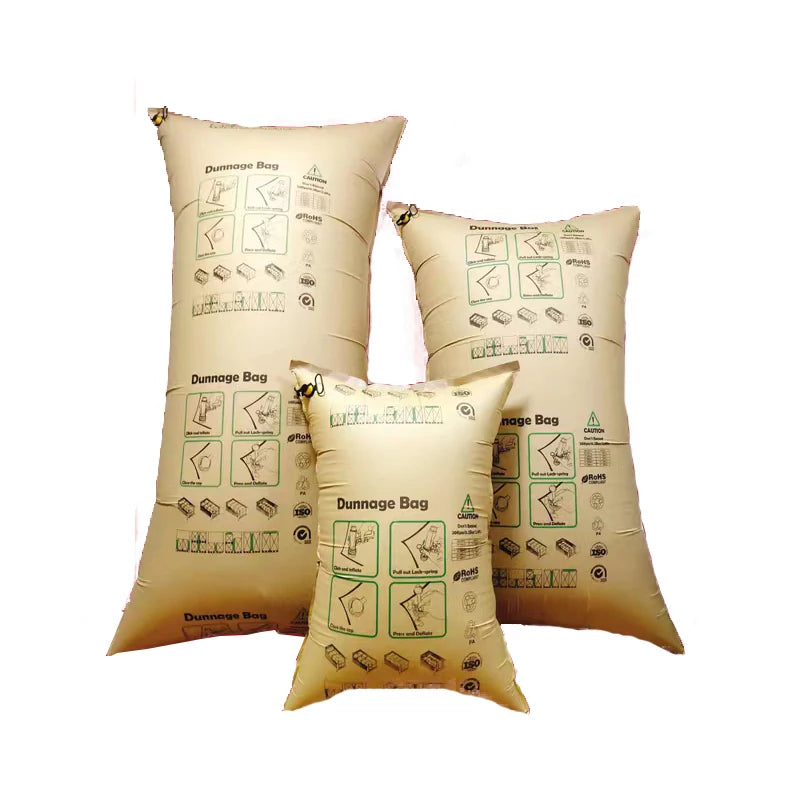 High-Pressure Reusable 90*180cm Brown Kraft Paper or PP Woven Container Dunnage Air Bags