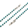 Natural Turquoise Stone Ball Beads Stainless Steel Sunglasses Women Eyes Eyeglass Glasses Accessories Holder Strap String Chains