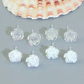 Anti Allergy Resin Acrylic Rose Flower Stud Earring Plastic Backs for Sensitive Ears Hypoallergenic Metal Nickel Lead Free