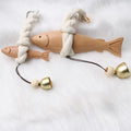 Manufacture Customizable Beech Wood Doorbell Solid New Wood Entrance Hanging Ornament Realistic Fish Engraving DIY Decoration