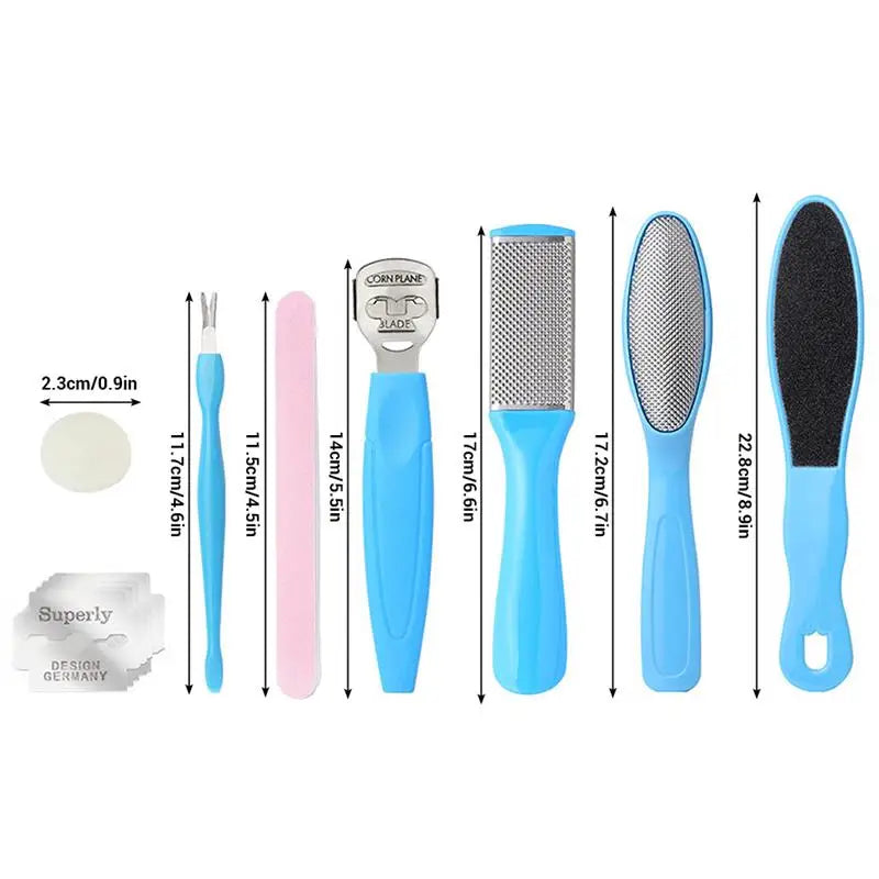 Professional Pedicure Tools Waterproof Foot Scrubber File Foot Callus Remover Kit