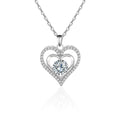 XGP112  925 Sterling Silver Necklace for Women Round Pendent Shiny Pave CZ Necklace Fashion Anniversary Birthday Jewelry Gifts