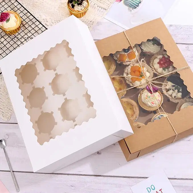 Paepr Box for Sliced Cake with Handle Mousse Cake Packaging Box Bakery Wholesale Budget-friendly in High Quality