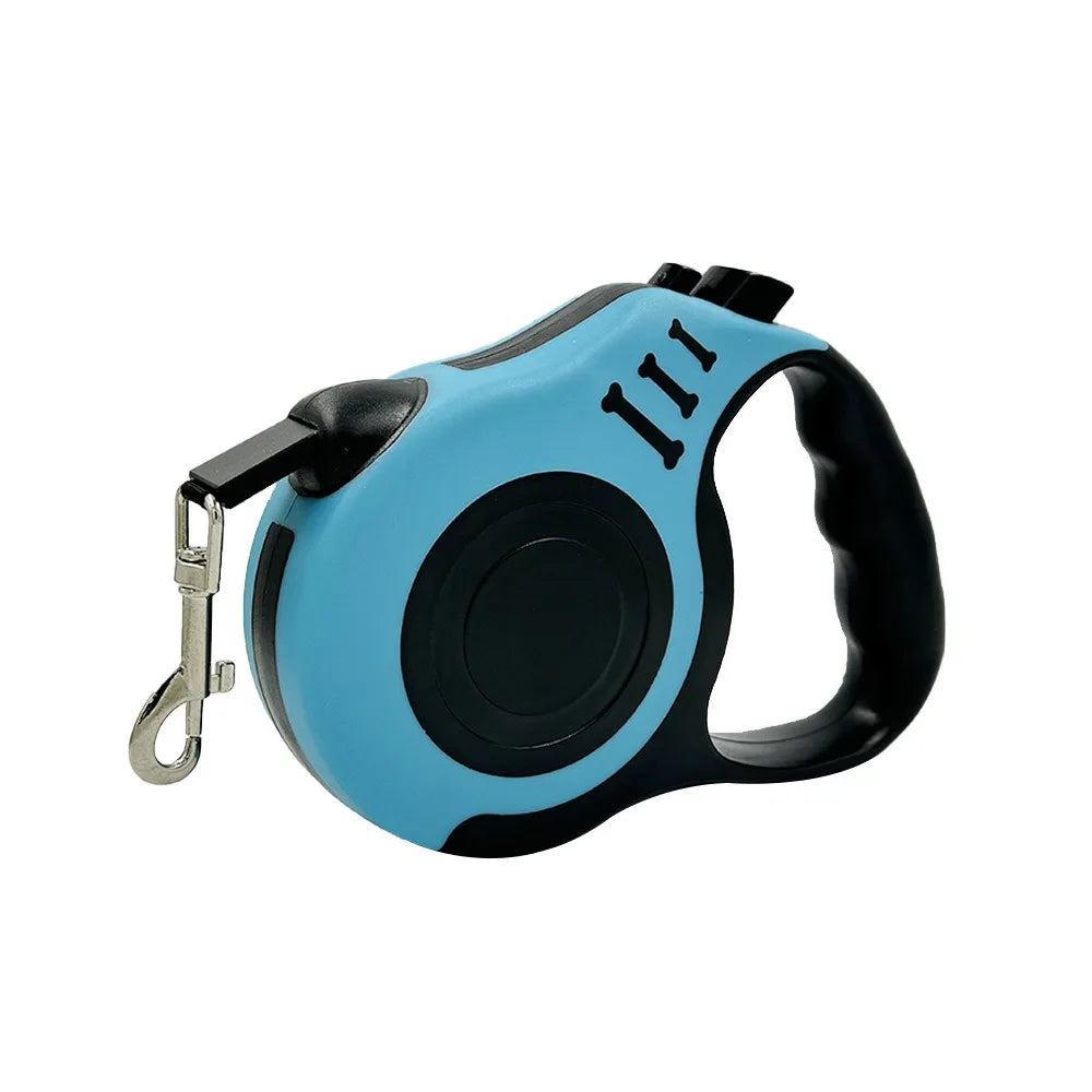 Custom Logo Classic Simple Quick Release Lights Automatic Retractable Nylon Pet Leash 3M 5M Adjustable Outdoor Dog Walking