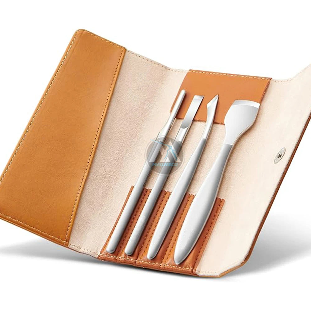 Professional 4pcs Stainless Steel Manicure Set Toenail and Fingernail Clippers with Box Packaging