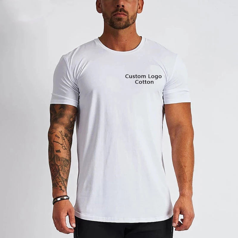 Quick Deals UK Size US Size Sports Workout Comfort Men Compression Gym Tee Shirt Coton T Shirt