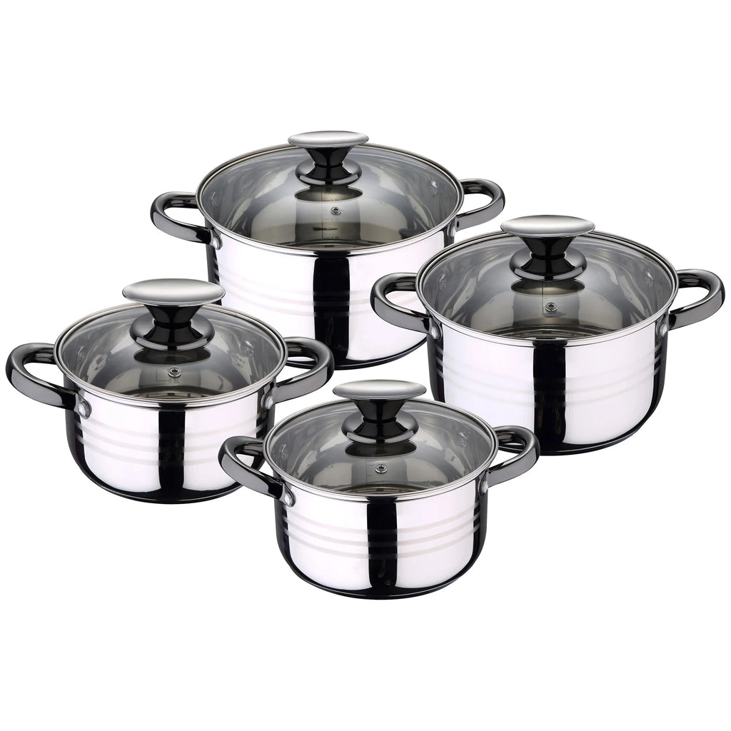 8-piece stainless steel cookware set suitable for induction cooktops San Ignacio Premium Collection