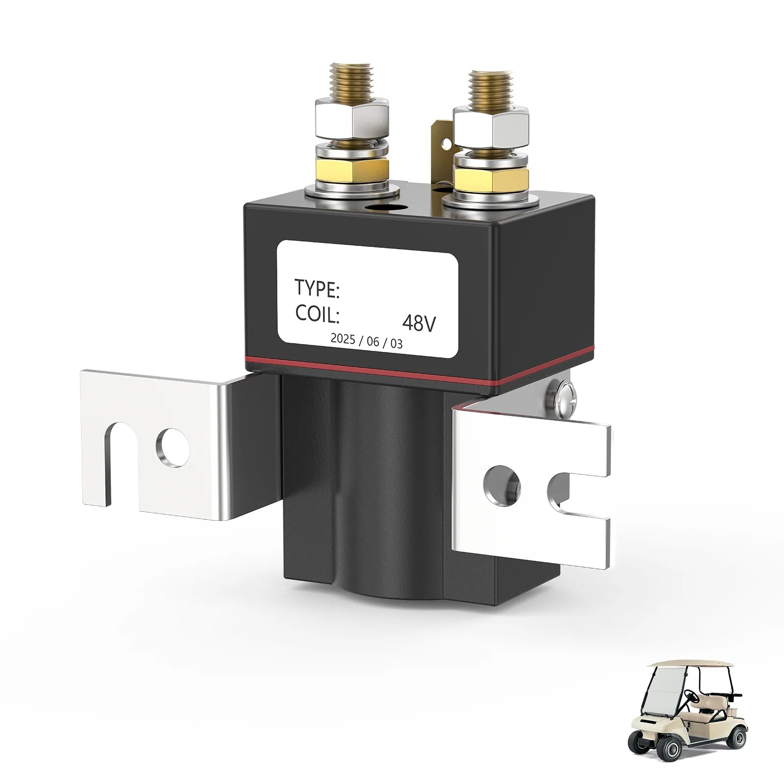 48V 4 Terminal Solenoid Coil -Fits Club Car 1995-Up DS and 2004-2008 Precedent Golf Carts#101908701 102774701 5722
