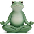 Serene Meditating Frog Resin Decor Yoga-Pose Green Frog Garden Statue Calming Outdoor Yard/Patio Accent Zen-Inspired Ornament