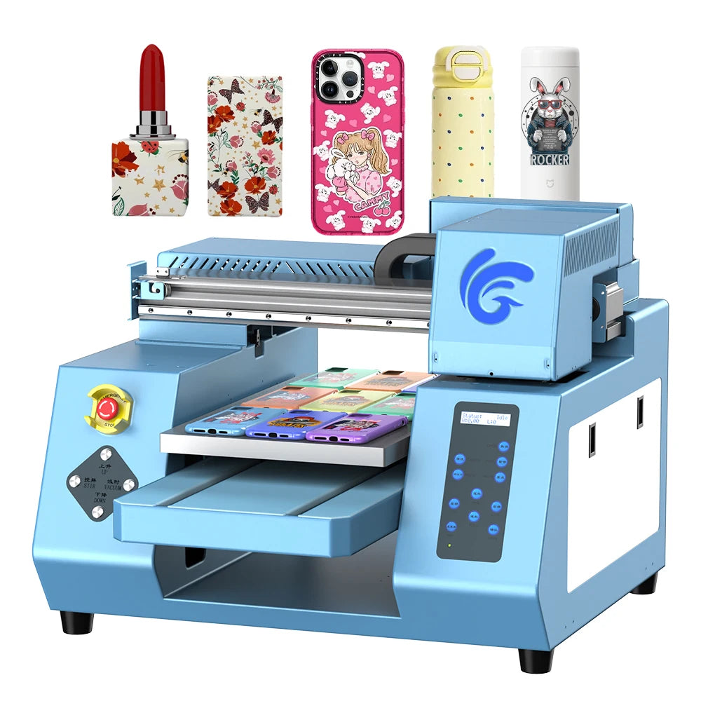 Large Format Uv Flatbed Printer with Ccd Camera 720X1440dpi 16oz Uv Dtf Cup Wraps Bottle Golfball Uv Printer Machine for Ballpen