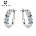 2.76ct D Color VVS1 Clarity Brilliant Round Cut Moissanite Lab Grown Diamond Earrings 925 Sterling Silver Earrings for Women