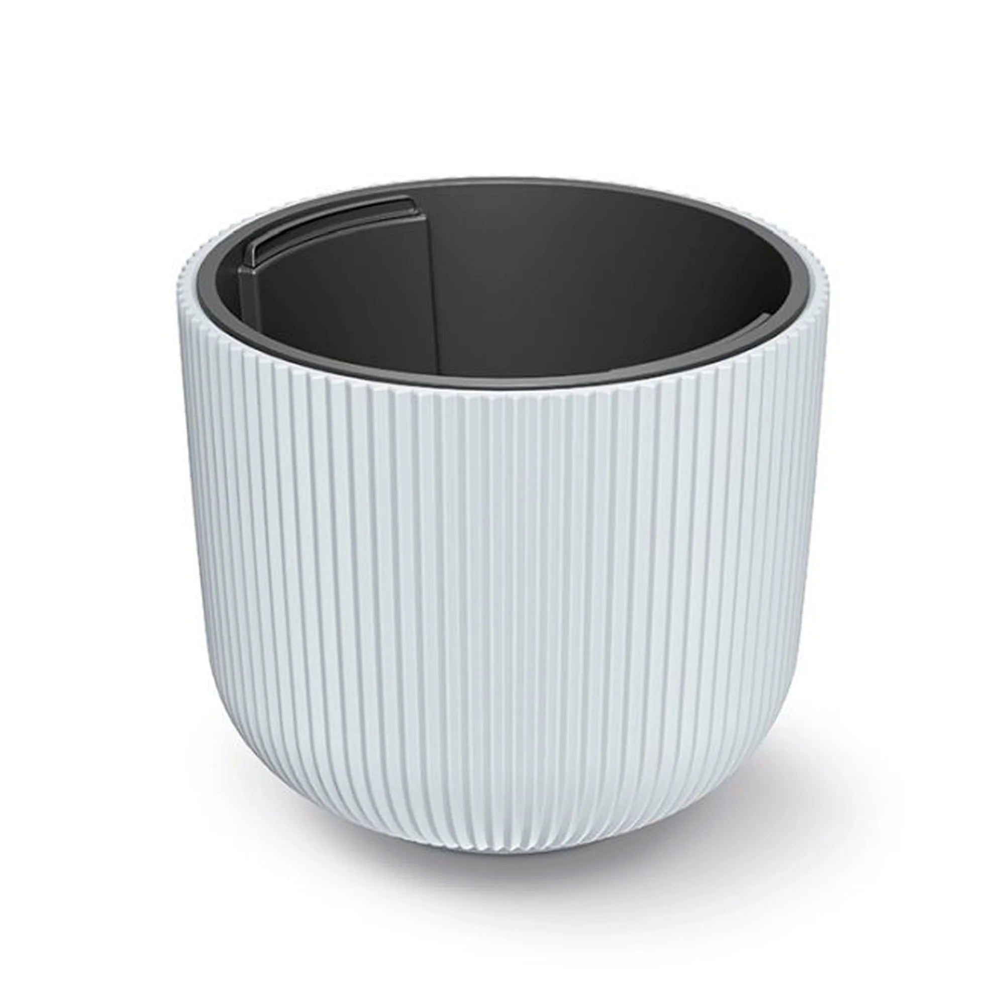 White flower pot with reservoir MILLY collection 39.1 x 39.1 x 32.1 cm capacity of 31 L.