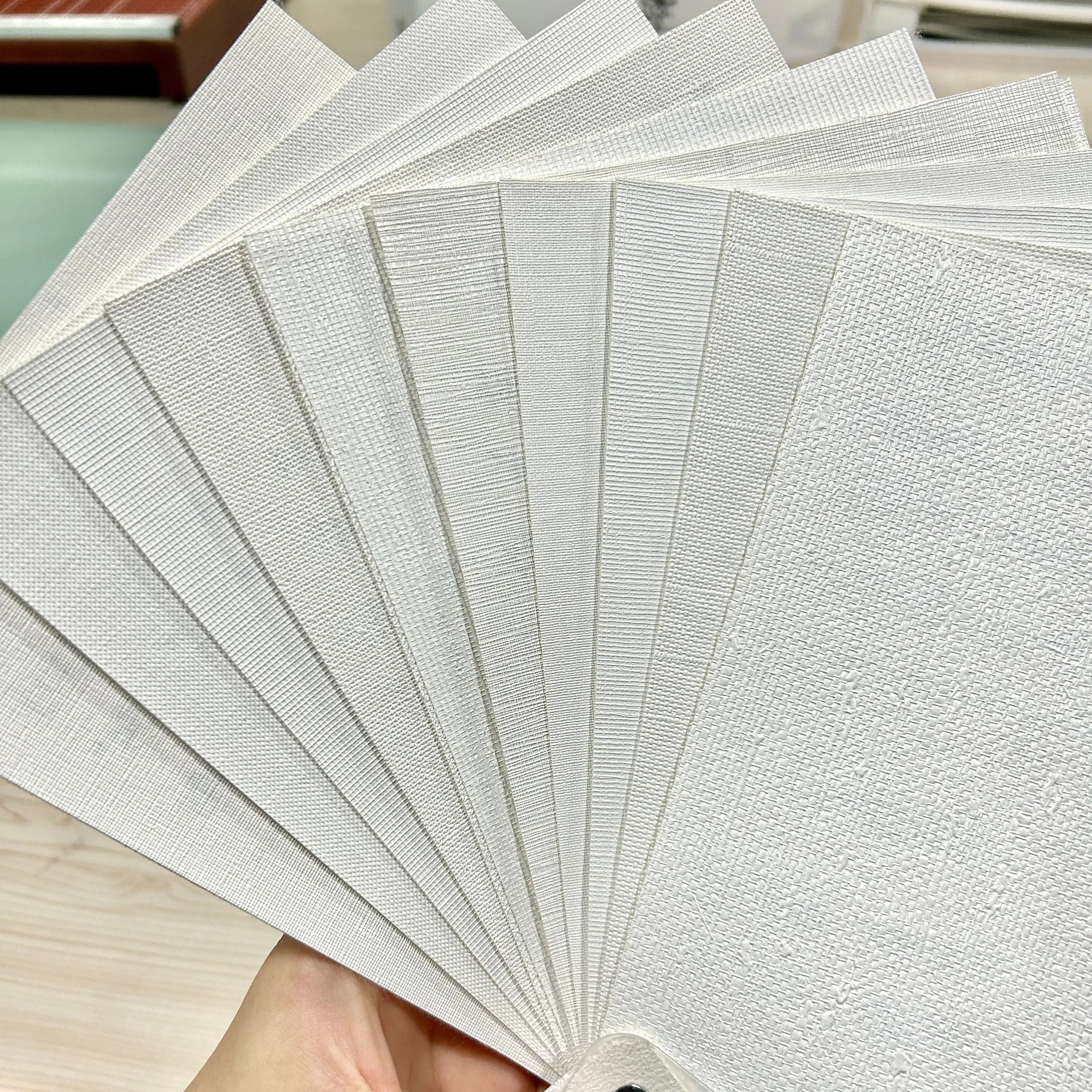 330gsm Vinyl Wallcovering Flame Retardant Deep Textures Printable White Rolls Home Decoration