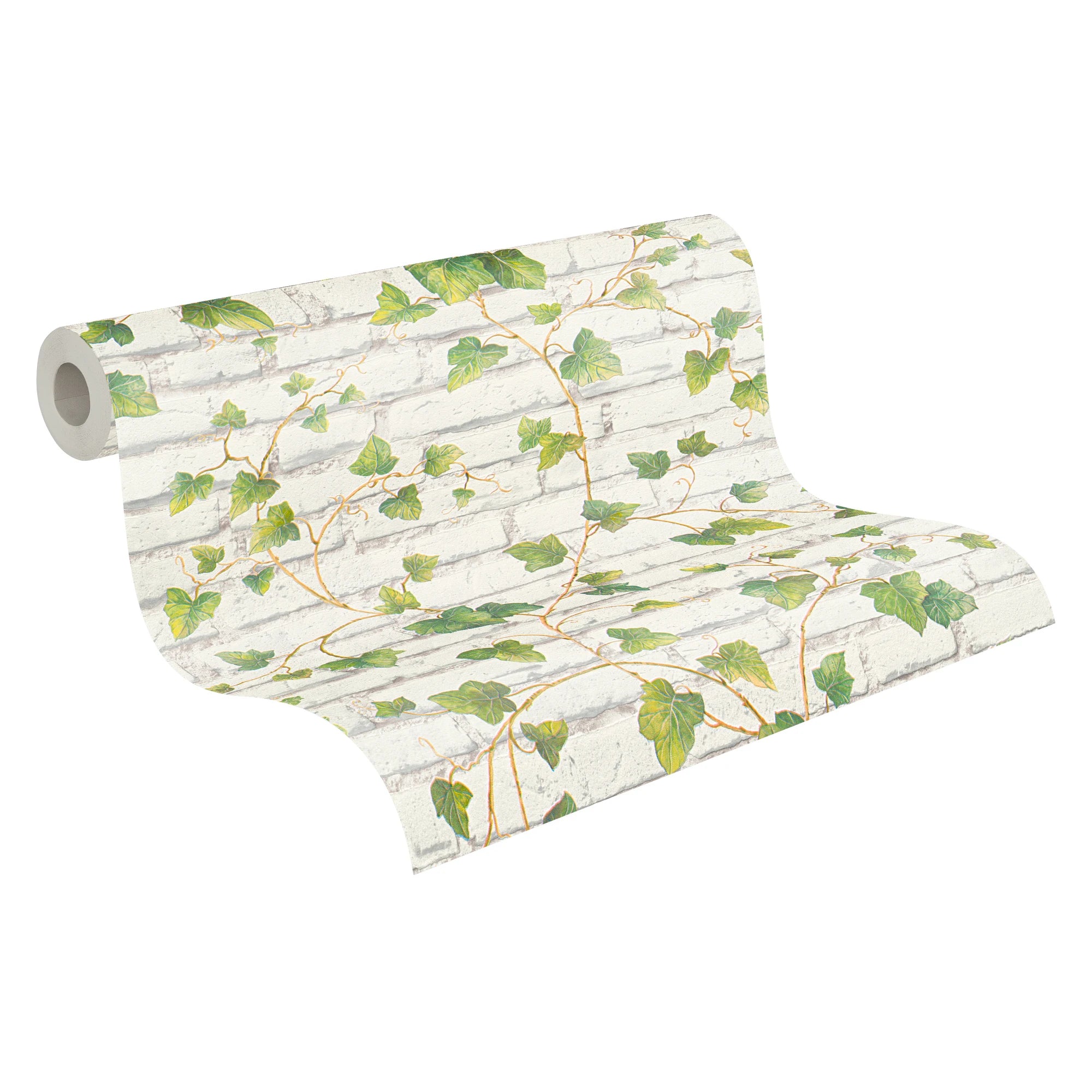 Made Germany Non Woven Modern Stone Look Wallpaper Rolls-Stone Green White Brown Highly Wash-Resistant Light Living Room Kitchen