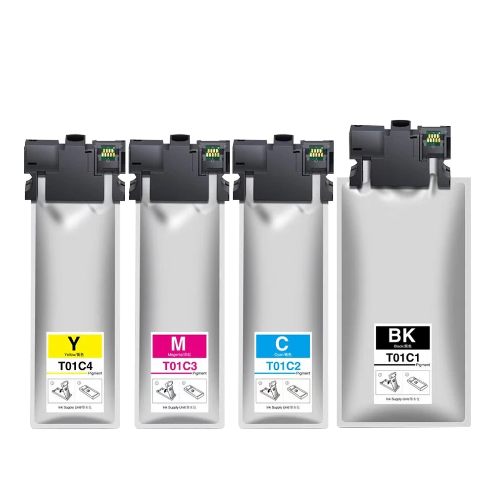 Tatrix  T01C2 t01c1 T01C3 T01C4 C13T01C200 Compatible Pigment Ink Bag for Epson WF-C529R WF-C579RDTWF