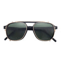 Trendy Unisex Luxury Sunglasses From China Private Label Gray Frame with Transparent Acetate and Polarized Tac Lenses