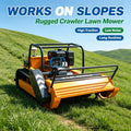 Petrol Powered Tracked Remote Crawler Lawn Mower Self Propelled Robotic Lawn Cutting Equipment MegaBDM