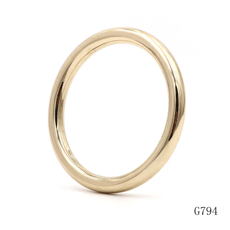 50mm Metal O Ring Round Solid Zinc Alloy Gold Plated Bag O Ring Buckle