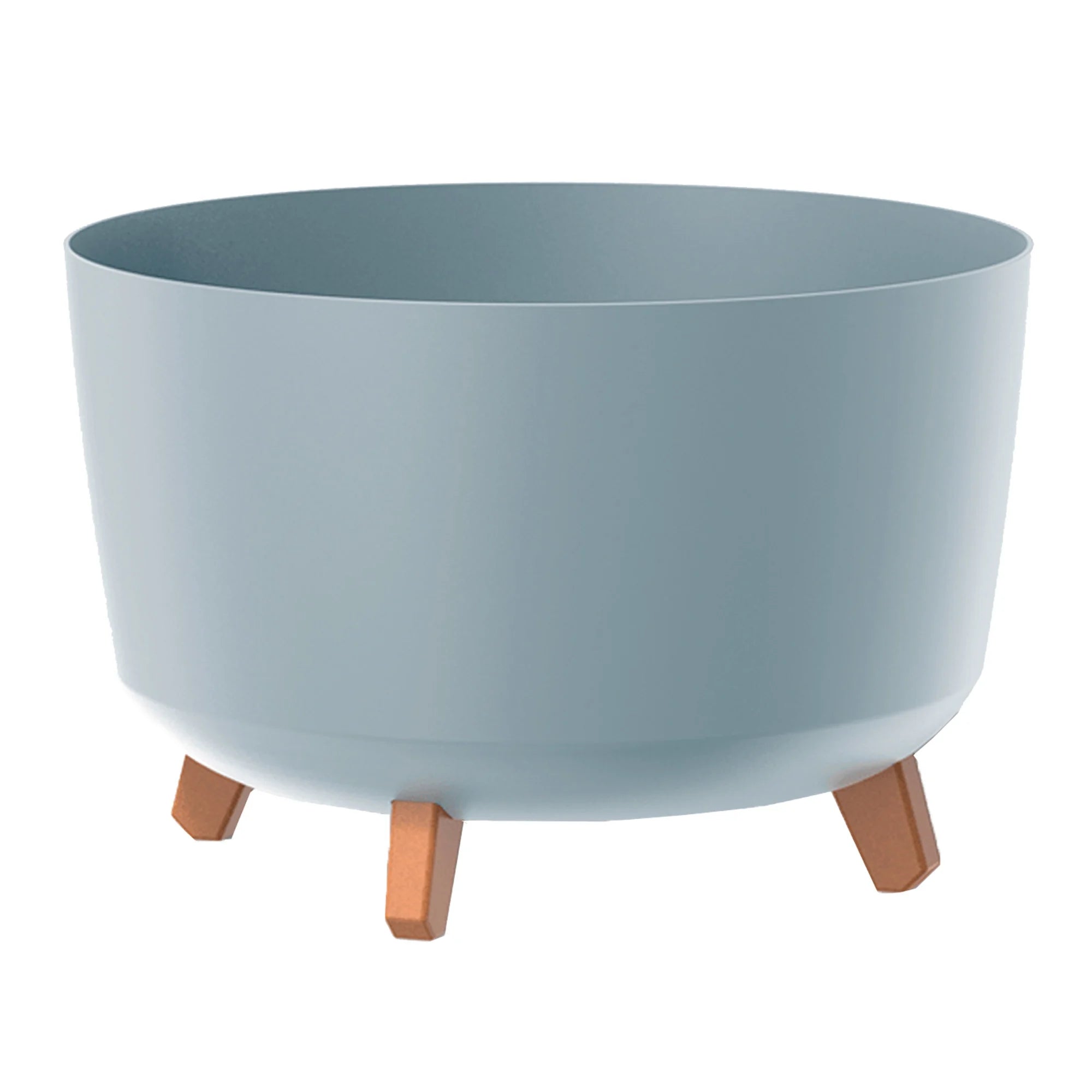 Grey flower pot without reservoir GRACIA collection 39cm x 39cm x 25.7cm capacity of 21.5 L.