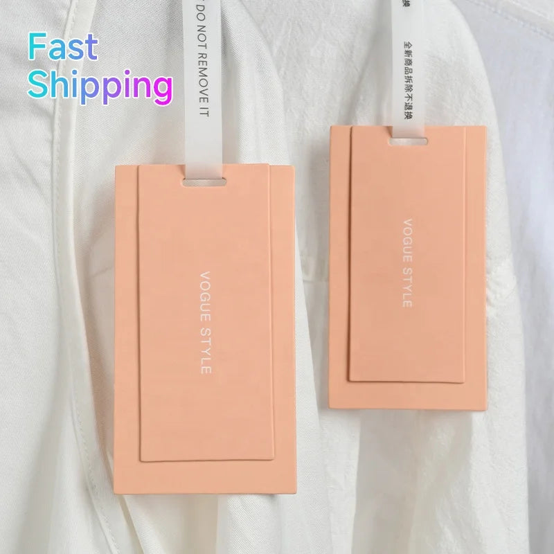 2024 New Products Luxury Paper Hang Tags & Labels with Custom Color & Logo for Garment Shoes Bags-Unisex Design