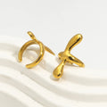 Trendy C-shape Ear Cuff Clip on Earrings for Women Fashion Simple Leaf Ear Cuffs Set No Pierced Cartilage Earring Jewelry