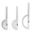 180 Degree Protractor Metal Angle Finder Goniometer Angle Ruler Stainless Steel Woodworking Tools Rotary Measuring Ruler