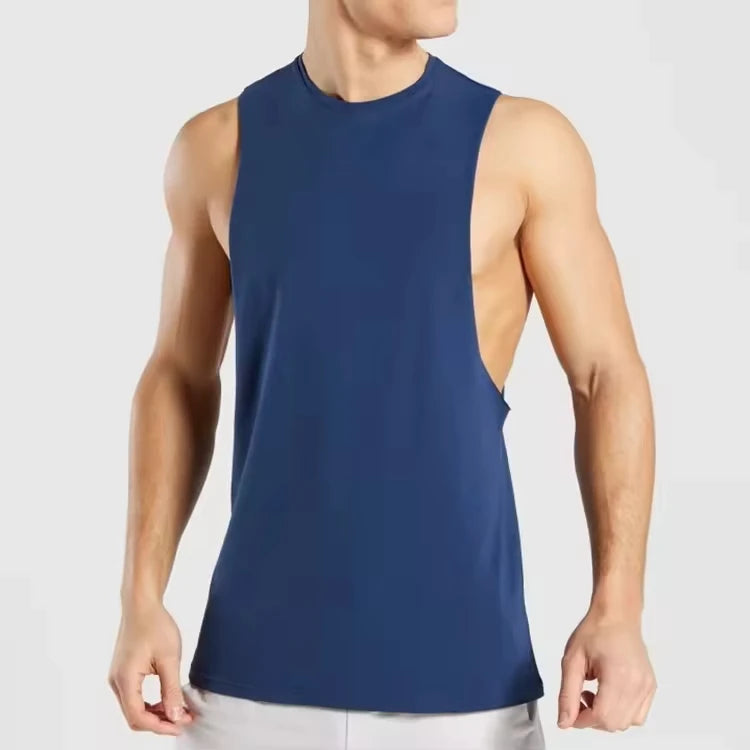 Best Selling Men's Red Cotton Gym Tank Top Plus Size Casual Workout Fitness Design Breathable Knitted Tank Tops