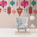 Made in Germany Photo Wallpaper Murals Japanese & Chinese Pink Blue Non Woven Vinyl Wall Mural Chinese for Hotel - 159 x 280 m