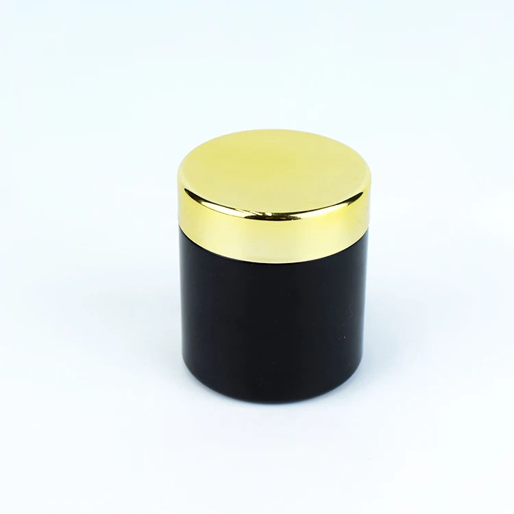 Factory Direct Sales Custom Luxury 1oz 6oz Colored Glass Cosmetic Loose Powder Container Wide Mouth Child-Proof Smell-Proof Food