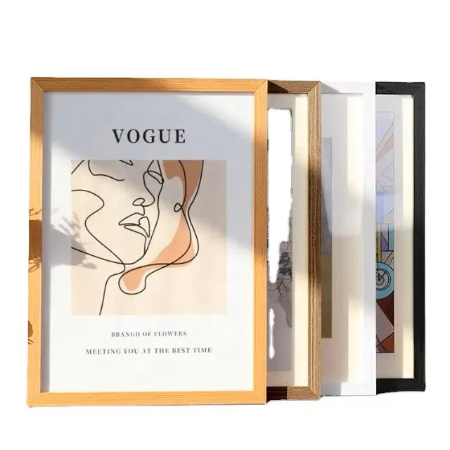 Museum-Quality Customized Eco-Friendly Black Wood Photo Frame UV-Printed 40x60 Poster Picture Stand 6x8 A4 Desktop Wall Hanging