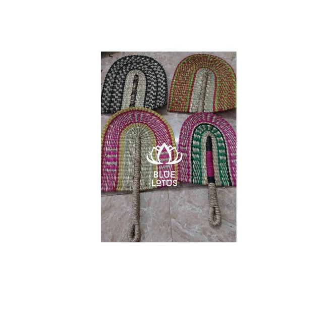 Eco-Friendly Seagrass Fan: Handmade Sustainable and Ideal for Home Beach Days or Decorative Wall Art