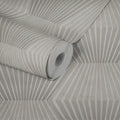 Made Germany Modern 3D Silver Gold Non Woven Vinyl Wallpaper Rolls Damask Pattern Abrasion-Resistant Light Resistant 1005x053m