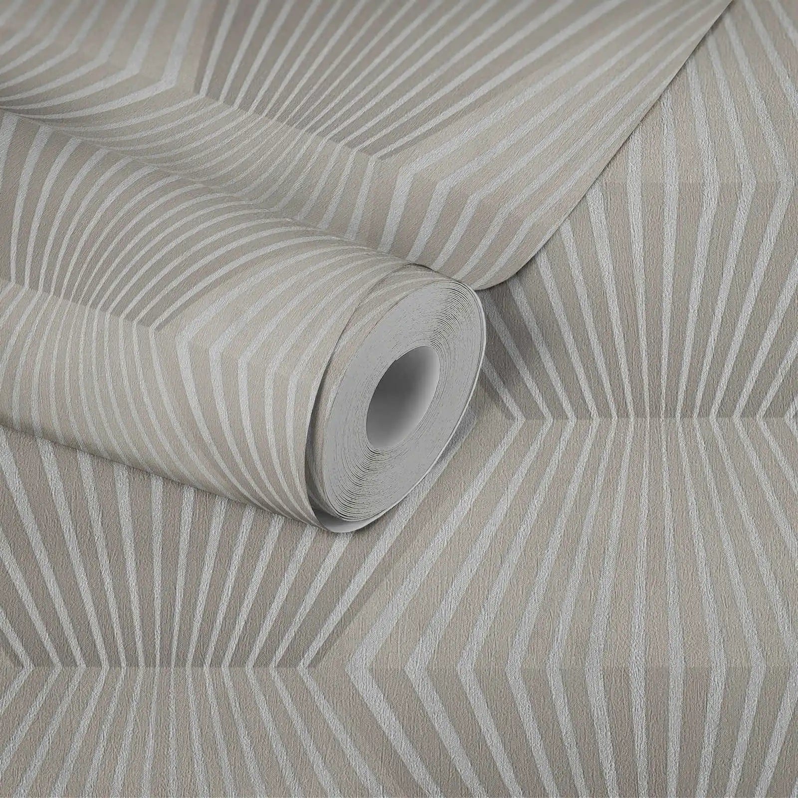 Made Germany Modern 3D Silver Gold Non Woven Vinyl Wallpaper Rolls Damask Pattern Abrasion-Resistant Light Resistant 1005x053m