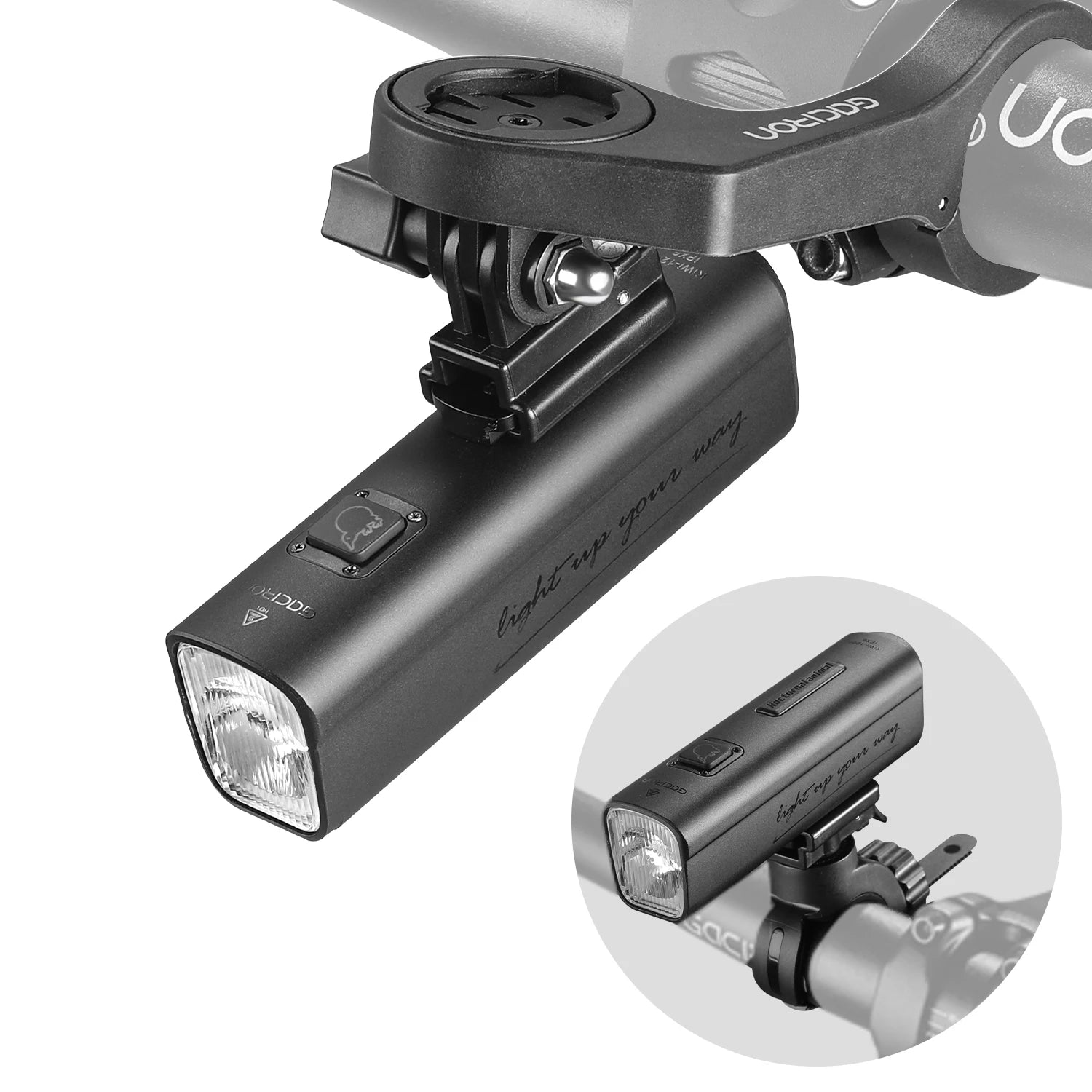 Gaciron KIWI-1200 1200LM IPX6 Waterproof Bike Light for Wireless Remote Control Type-C Bank Handlebar Headlight Battery