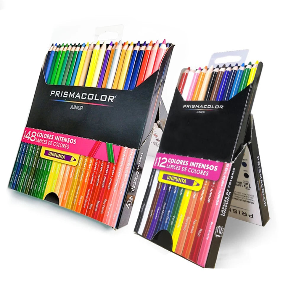 Prismacolor 12/24/36/48 Colors Junior Series Oil Based Wooden Color Pencils Set 4.0mm Rich Color College Level MegaBDM