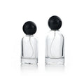 Black Ball Lid 30ML 50ML Empty Perfume Bottles Round Shoulder Perfume Glass Bottle With Sprayer for Cosmetic
